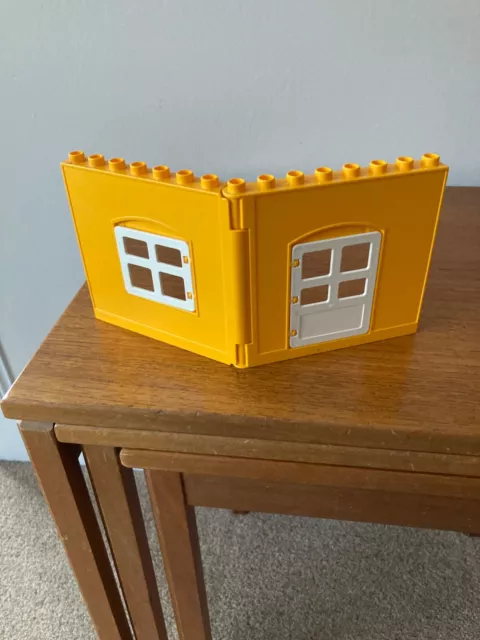 A Pair Of Vintage Duplo Yellow Wall/Door Panels With Window & Door