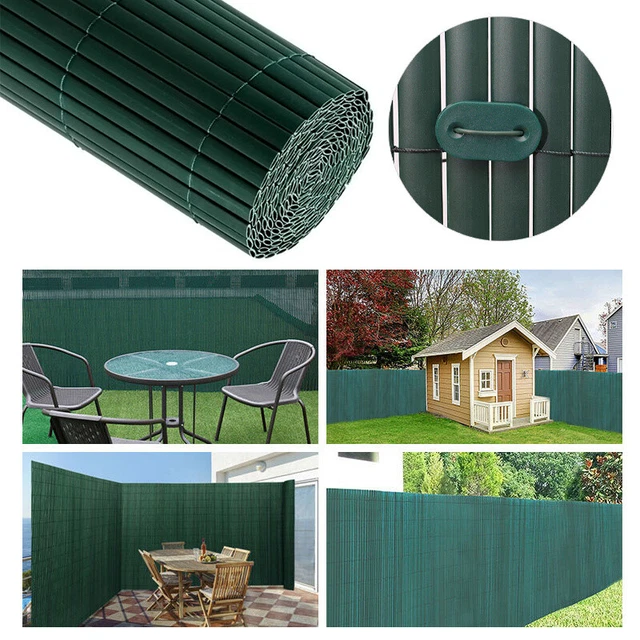 GREEN PVC GARDEN Screening Roll Privacy Fence Border Panel Balcony ...