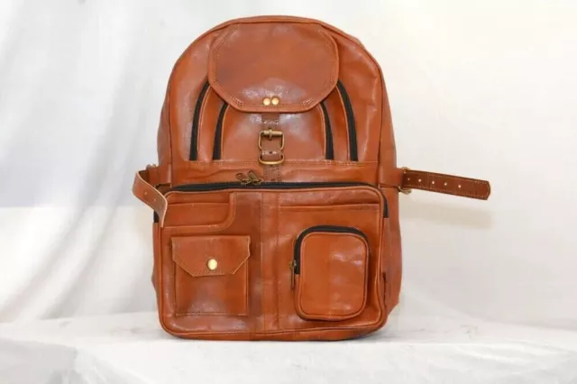 Mochila para hombre de cuero genuino Vintage de 18 ", maletín para...