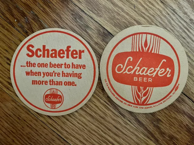 Lot of 1950's Schaefer Beer Pennsylvania/New York Vintage Coasters