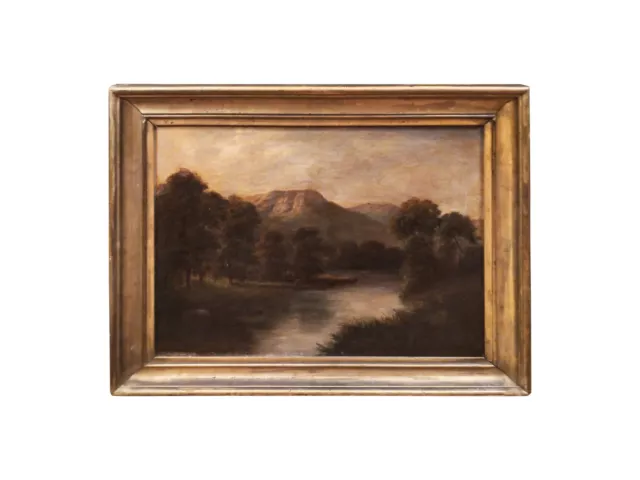 RARE Oil on canvas English School Painting - Early XIX Landscape