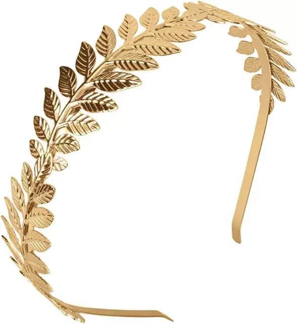 Römische Göttin Haarreif,  Damen Haarband Gold Kopfschmuck Braut, Mädchen Lorbee