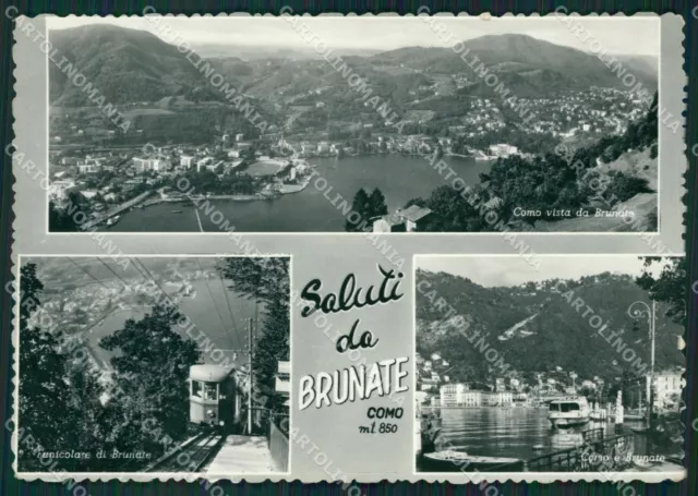 Como Brunate Saluti da Funicolare Foto FG cartolina ZK0587