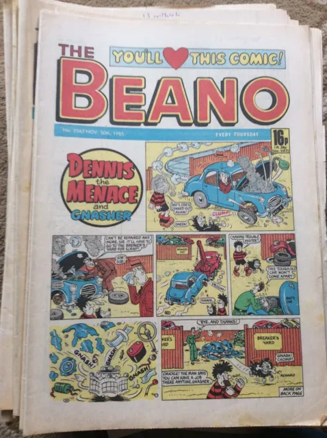 The BEANO UK COMIC November 30 1985 No 2263 Original Vintage Birthday Gift