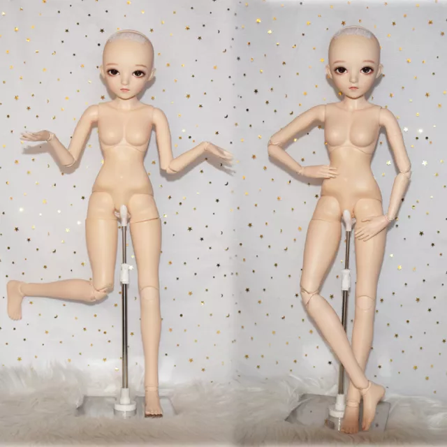 1/3 BJD Doll 24" Nude Girls Female Body Doll Head Openable Upgraded Makeup Toys