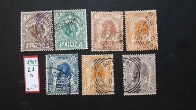 Occupazioni Italiane Colonia Somalia 1903 Serie 1 Usata   Euro  450,00