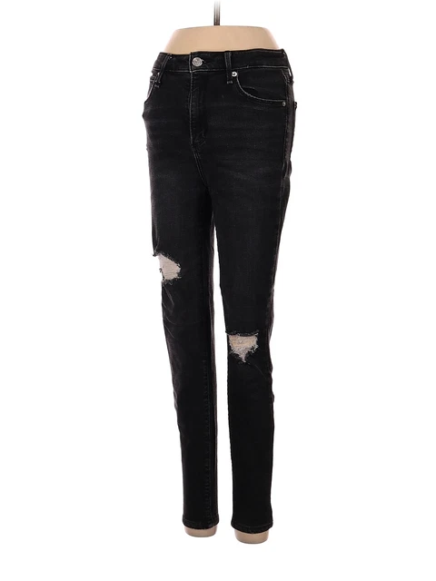 Abercrombie & Fitch Women Black Jeans 25W
