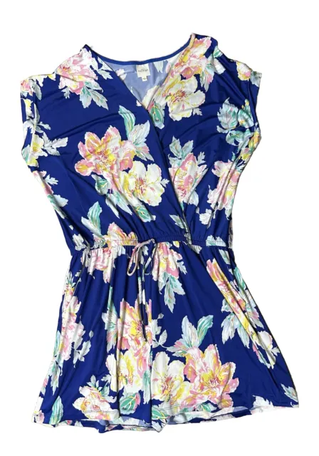 Women’s Kaileigh Blue Floral Romper Size Large