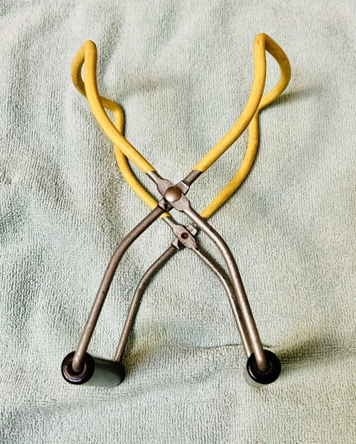 VINTAGE CANNING JAR Lifter Tongs Yellow Rubber Tips Grabber for Mason