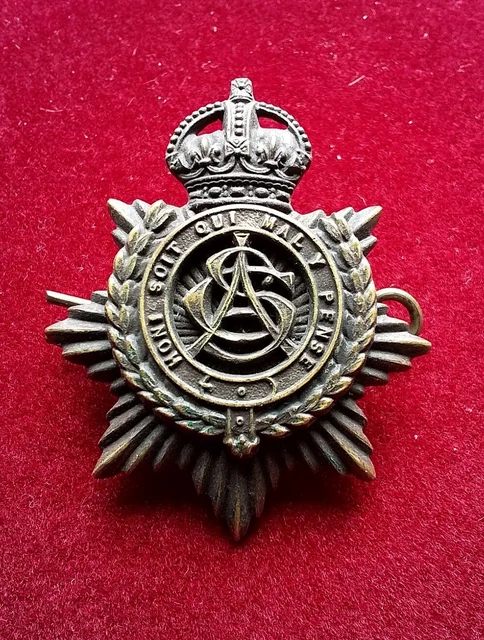 ORIGINAL WW1 ROYAL Army Service Corps RASC Officer's Bronze Cap Badge ...