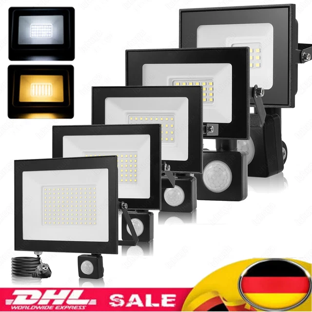 LED Fluter 10W -500W Mit Stecker/ Bewegungsmelder A Produktbild-Vorschau 4