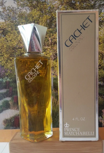 Cachet Cologne by Prince Matchabelli.  4 fl oz splash perfume NOS with box Full!