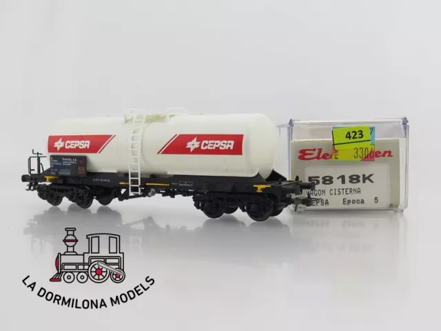 JM423 H0 =DC ELECTROTREN 5818k TANK WAGON Zas PROTRAN CEPSA RENFE - ORIGINAL PACKAGING