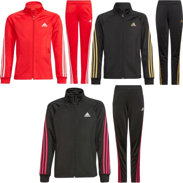 Adidas Girls Tracksuits Bottoms 3-Stripes Trouser Full Zip Jacket Track Pant