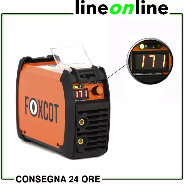 Saldatrice Inverter 165A Foxcot accessoriata - Uso con reti domestiche MMA 3