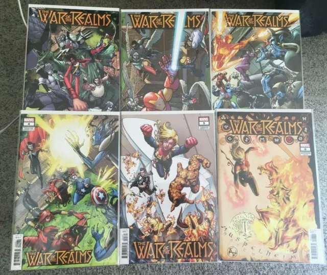 The War Of The Realms #1-6 (2019 Marvel) Nm Complete Set, 1-5 International Vari