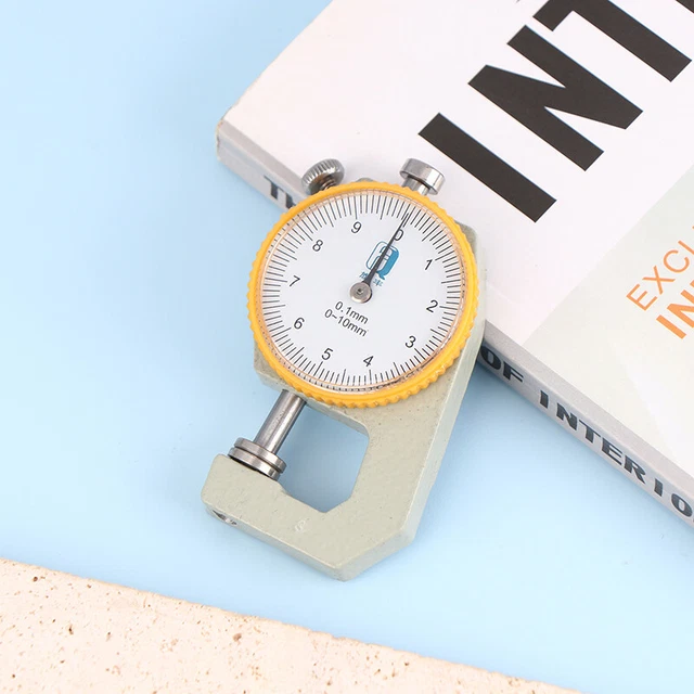 Leather Thickness Gauge Measuring Tools 0-10mm/0.1mm dial Paper Meter Tester
