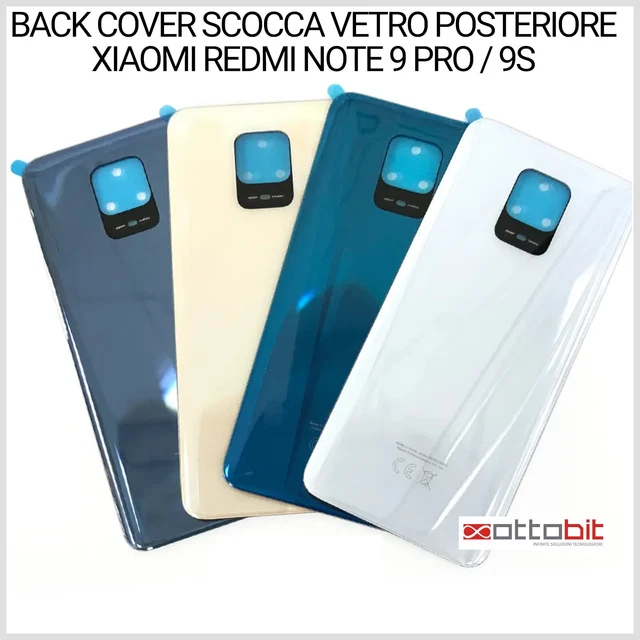 Eonpam Scocca Vetro Posteriore Sostituzione Per Xiaomi Redmi Note 9S Originale Back Cover Coperchio Copribatteria Kit Di Riparazione(Blu - Foto 12