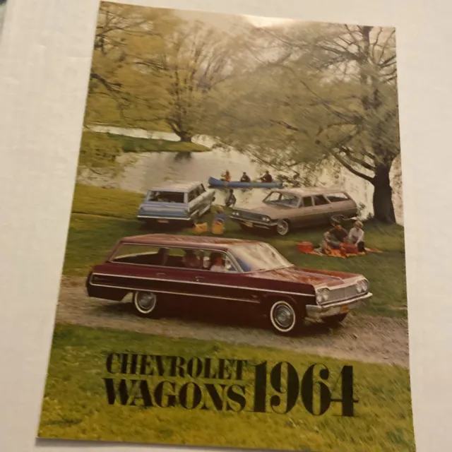 1964 Chevrolet Station Wagon Sales Brochure Catalog Impala Bel Air Chevelle
