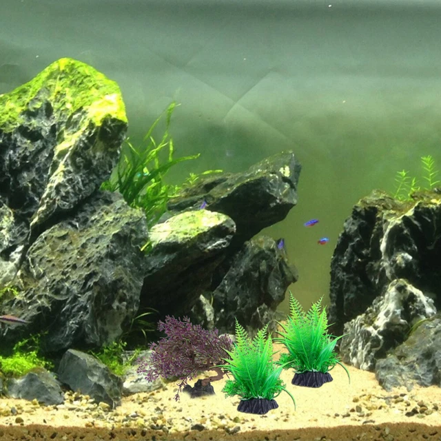 3 Pcs Aquarium Decor Aquarium Accessories Artificial Plants Decorate