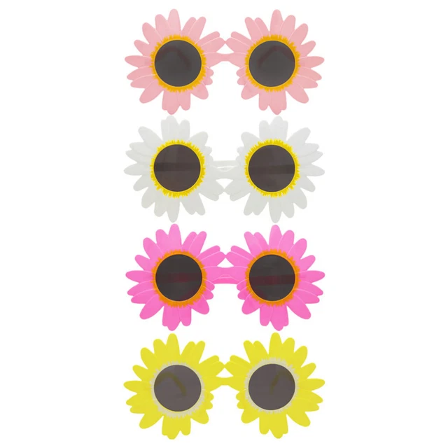 8 piezas accesorios para fotos portátiles con forma de margarita gafas con flores para niños