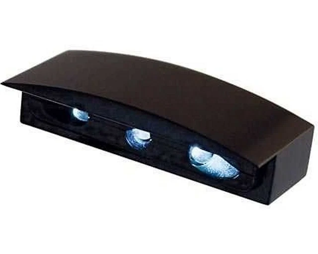Éclairage de plaque d'immatriculation Micro LED avec boîtier en aluminium, noir,