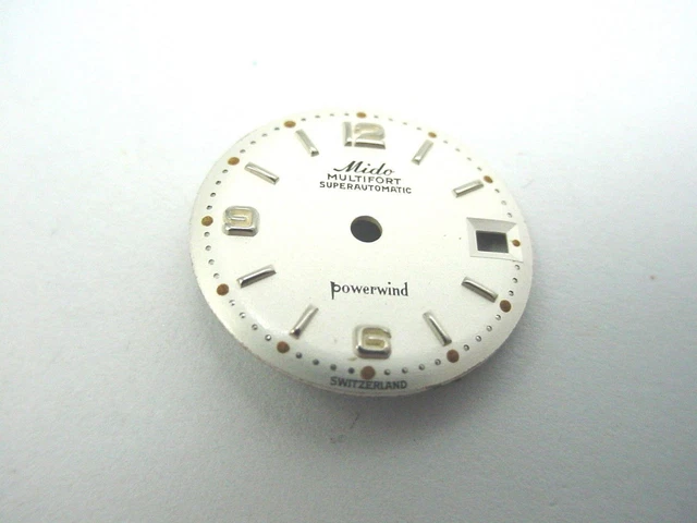 Cadran De Montre Suisse Vintage Wadsworth - Perle, 25,55 Mm, Marqueurs Or