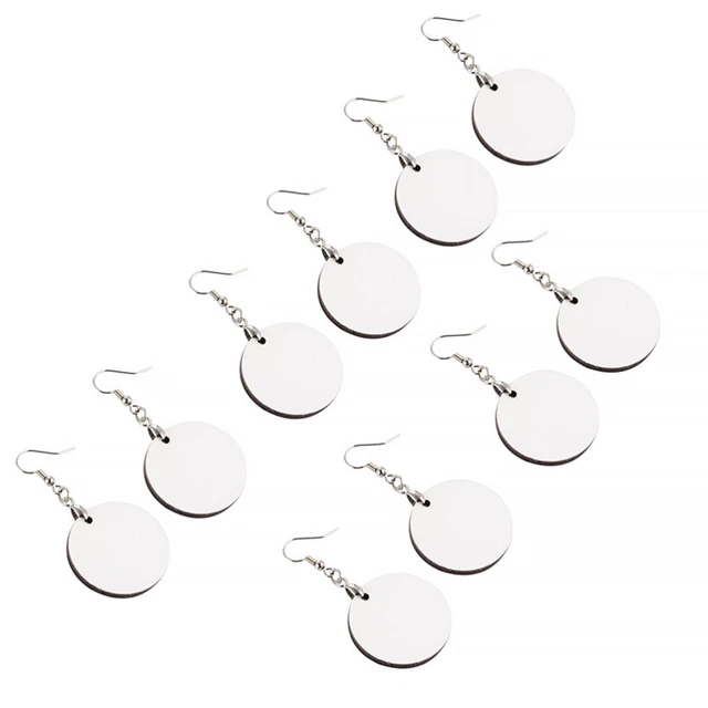 5 Pairs Earrings Materials Sublimation Heat Transfer Pendant Blank Printing