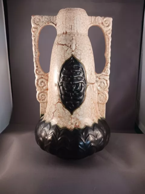 Antique Czech Art Pottery Vase Ditmar Urbach Crackle Glaze c1930 Antique Czech Art Pottery Vase Ditmar Urbach Crackle Glaze c1930