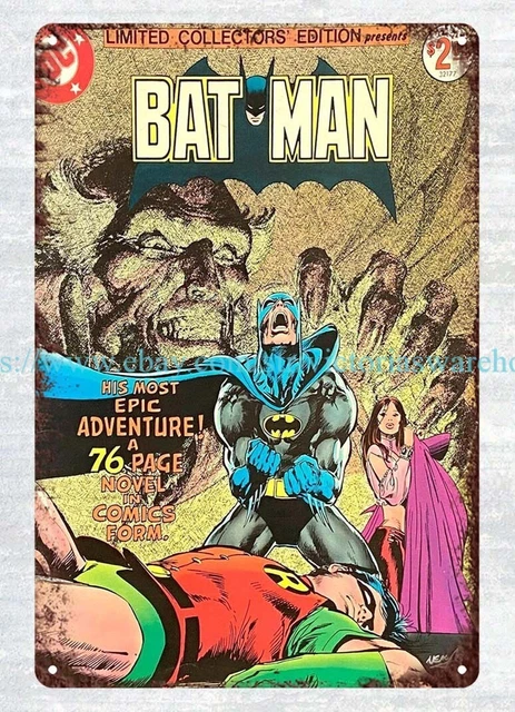 vintage reproduction BATMAN Comic metal tin sign rusty replicas wall decals