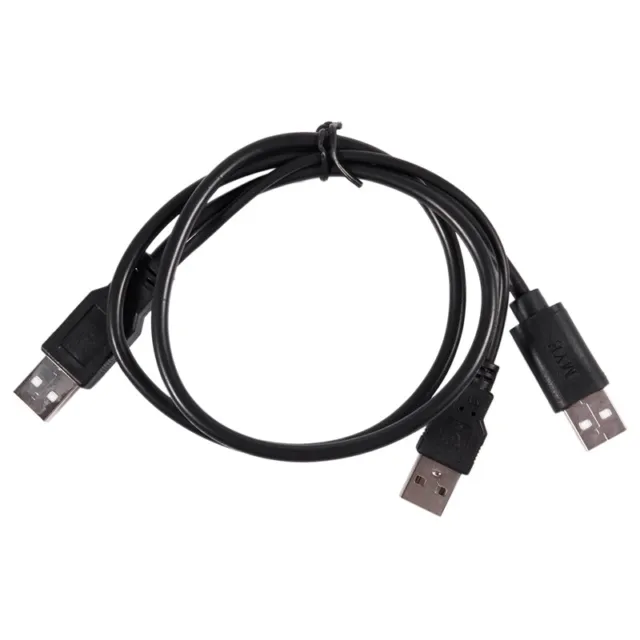 2X(USB 2.0 Typ A Stecker auf USB A Stecker Y-Splitter-Kabel-Schnur Schwarz T1C6)