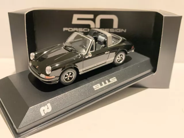 Porsche 911 S 2.4 Targa 50 Jahre Porsche Design schwarz Modell Minichamps 1:43