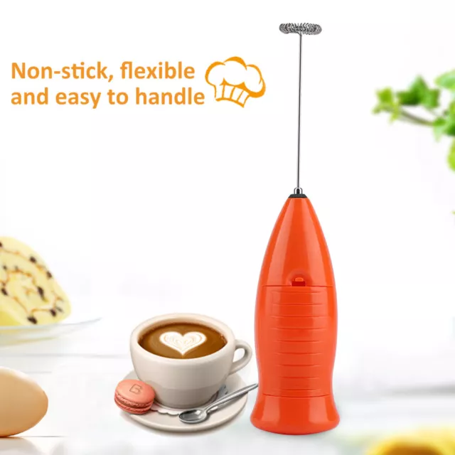 Household Mini Electric Handheld Egg Beater Egg Breaker Whisk (Orange) New SD