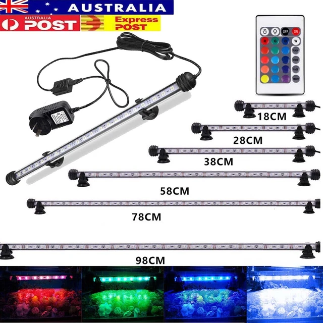 RGB Aquarium Light Fish Tank LED Bar Lamp Pool Submersible Waterproof Spectrum