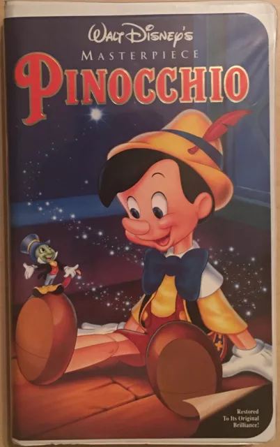 Walt Disney's Masterpiece Collection Pinocchio 1993 VHS Movie