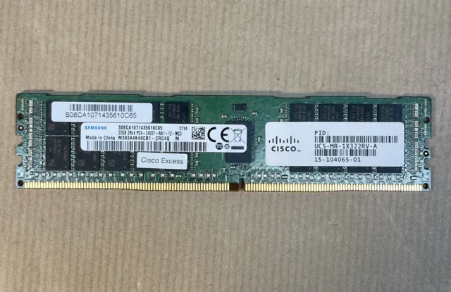 Samsung 32GB (32GB x 1) M393A4K40CB1 DDR4-2400T Cisco Excess ECC RDIMM - Ref