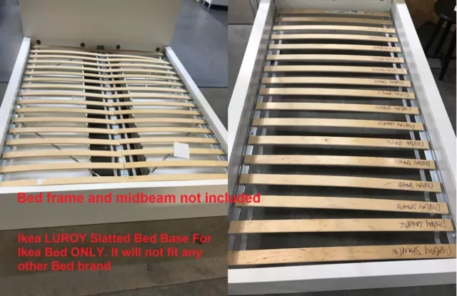 IKEA LUROY SLATTED Bed Base Single Double King European Size Bed