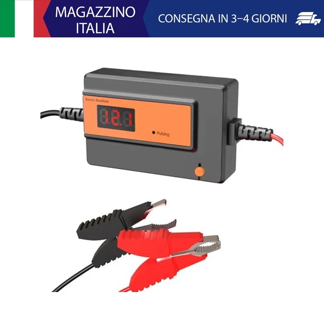 VENATOR Desolfatore Automatico Per Batterie Al Piombo - Desolfatore A Impulsi 12V/24V/36V/48V/60V/72V Fino A 600A, Per Auto, Moto, Barca, Caravan E Impianti Solari