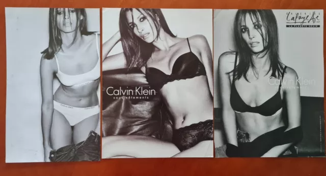 2000 Calvin Klein Underwear - CHRISTY TURLINGTON magazine print ADS supermodel