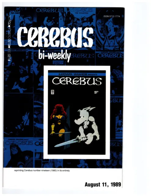 Cerebus Bi-Weekly August 11, 1989 Reprints # 19 VF 8.0 White Pages