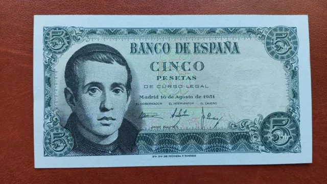 Billete 5 pesetas de 1951, con Serie, en SC RIGUROSO!!