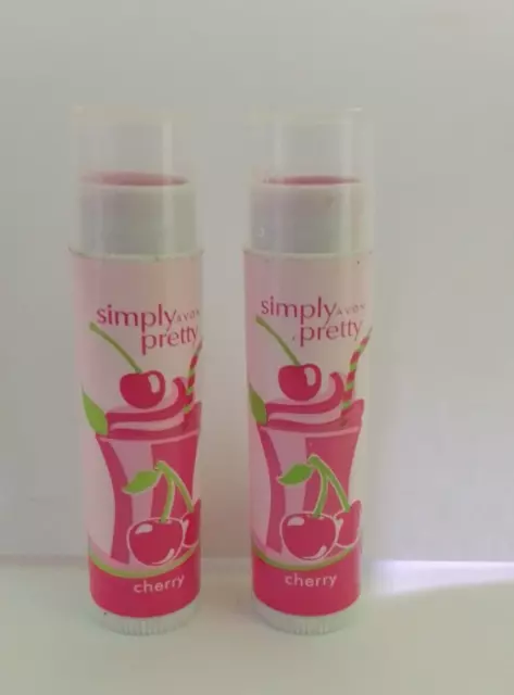 Avon Simply Pretty Lip Balm - Cherry (set of 2)