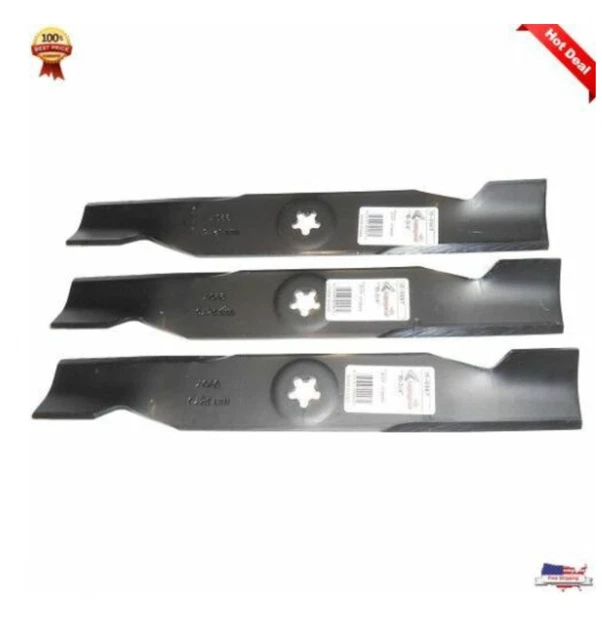 3 PC LAWN Mower Blade for Sears Craftsman 48" GT5000 DLT2000 GT3000