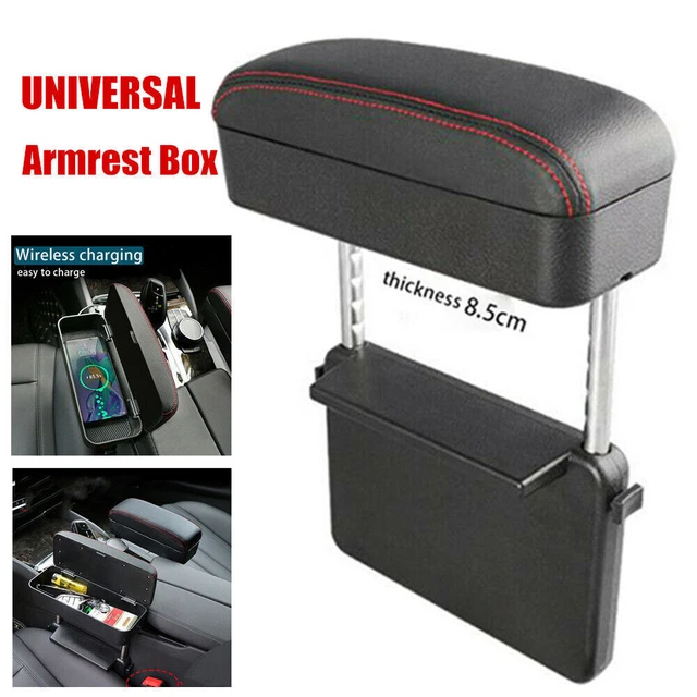 Universal Car Retractable Central Armrest Box Wireless Charging Cup Holder Case
