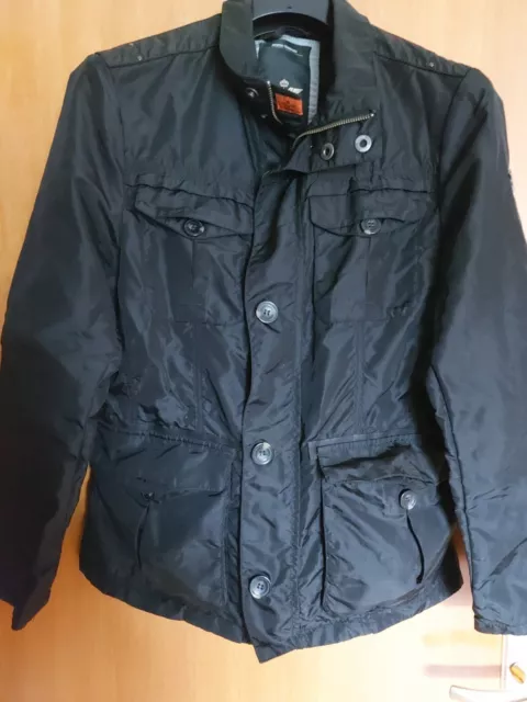 Herrenjacke Bikerstil Dekker Größe S schwarz