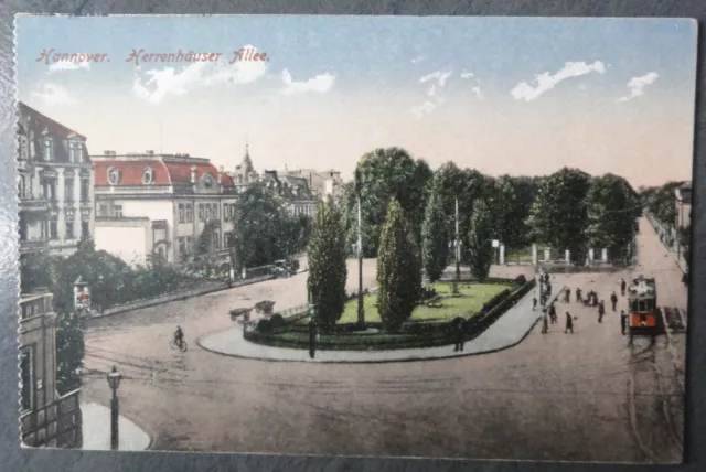 Uralte AK Postkarte Hannover, Herrenhauser Allee