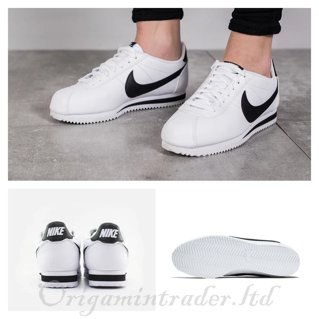 NIKE WMNS CLASSIC Cortez Leather White 807471 101 Size 7.5 UK