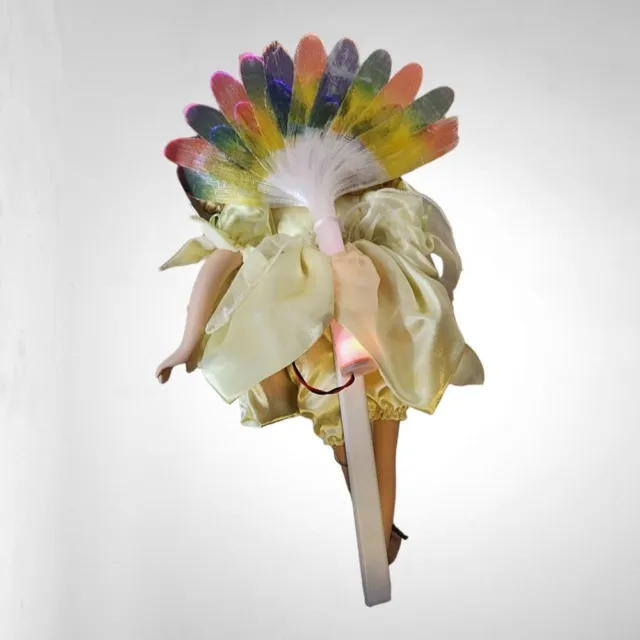 Heritage Signature Collection Porcelain Fairy Doll with Fiber Optic Feathers 3