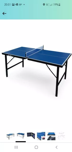 Alice's Garden INDOOR 150x75cm Mini Table de Ping-pong Pliable avec 2 Raquettes