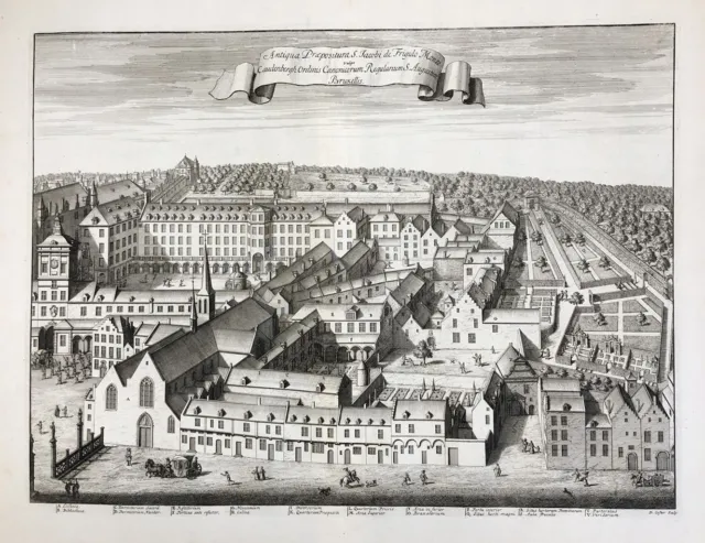 Bruxelles Brüssel Coudenberg gravure Kupferstich Sanderus 1730